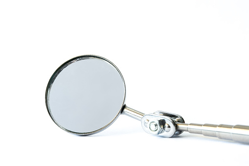 Small Dental Mirror with Telescoping Handle