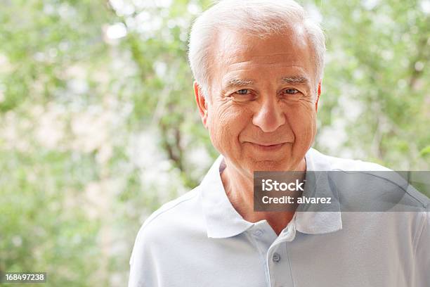 Uomo Anziano Nel Parco - Fotografie stock e altre immagini di Albero - Albero, Capelli grigi, Luce solare