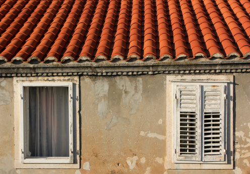 Details of a window on a house in Dubrovnik