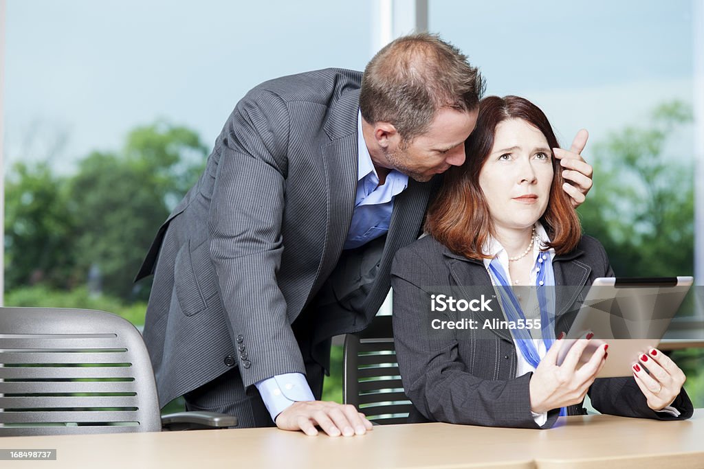 Sexuelle harrassment am Arbeitsplatz - Lizenzfrei Zurückweisung Stock-Foto