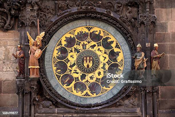 Astronomical Clock In Prague Czech Republic With Zodiac Sign Stock Photo - Download Image Now