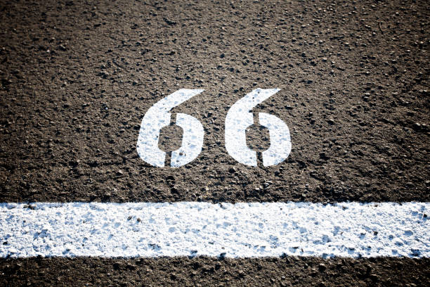 istock Road marking, number 66 168502708