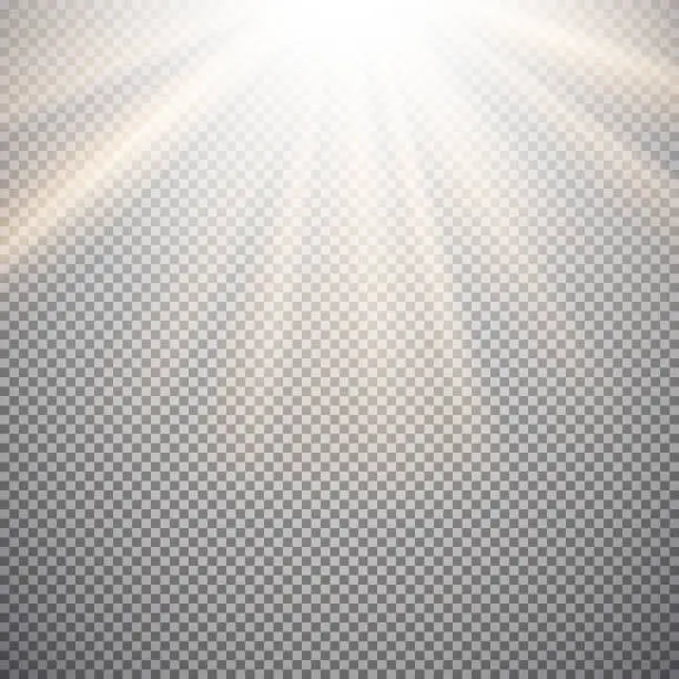 Vector illustration of Light effect on transparent background