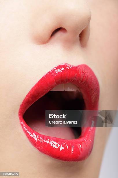 Open Mouth Stock Photo - Download Image Now - Sensuality, Human Lips, One Woman Only