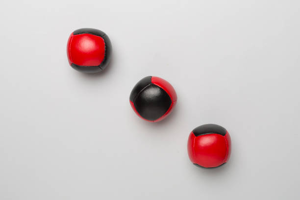 istock Colorful juggling ball on color background, top view 1685055853