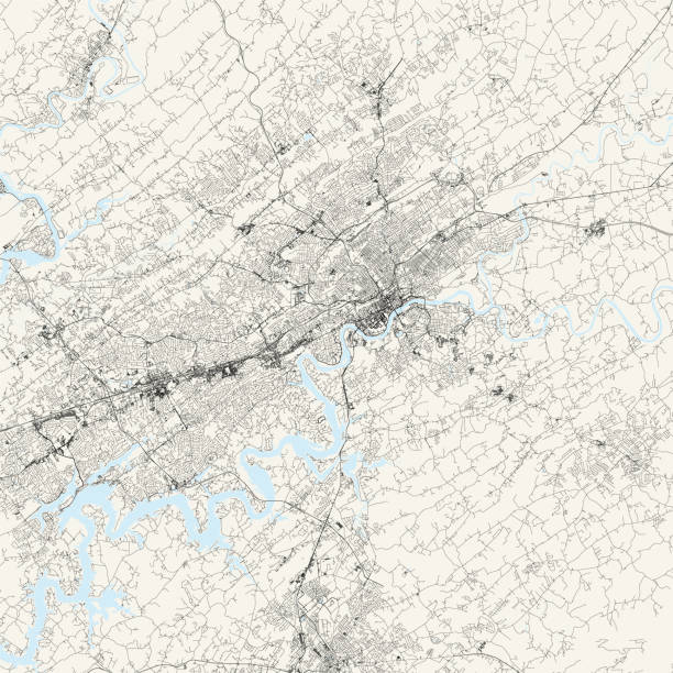 Knoxville Tennessee Usa Vector Map Stock Illustration Download Image Knoxville Tennessee Usa Vector Map 