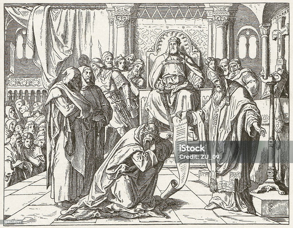 Louis den scheinheiligen (778-840 - Lizenzfrei Alte Geschichte Stock-Illustration