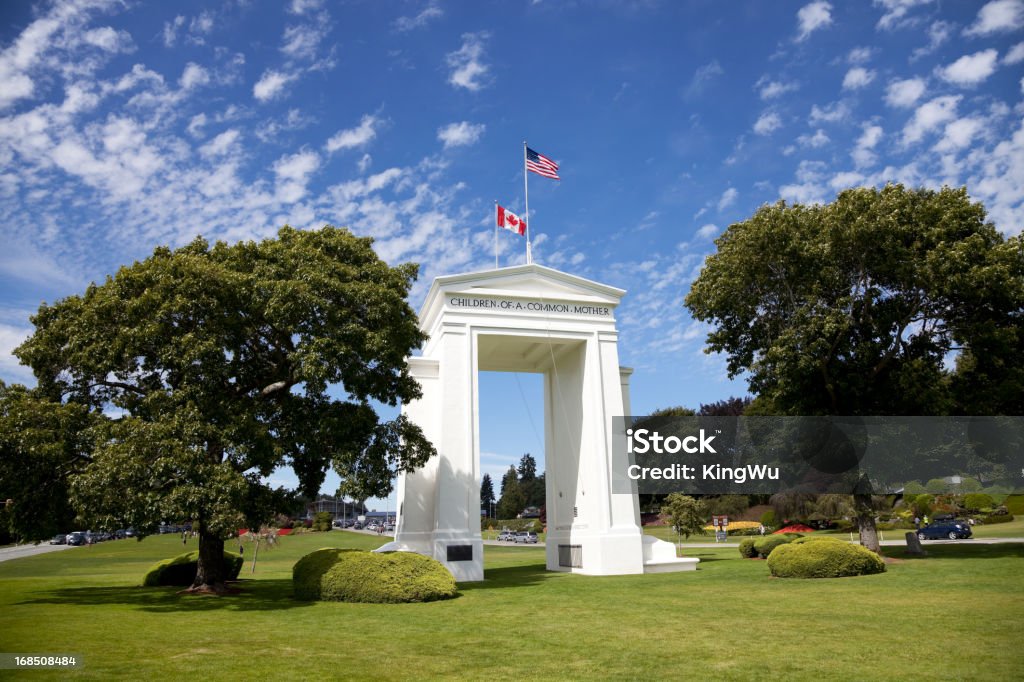 Fronteira dos EUA e do Canadá - Royalty-free Fronteira Foto de stock