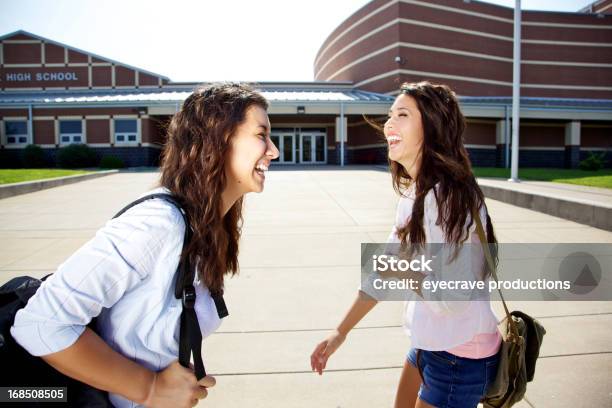 Asiático Feminino As Adolescências Em Highschool Entrada - Fotografias de stock e mais imagens de Adolescente