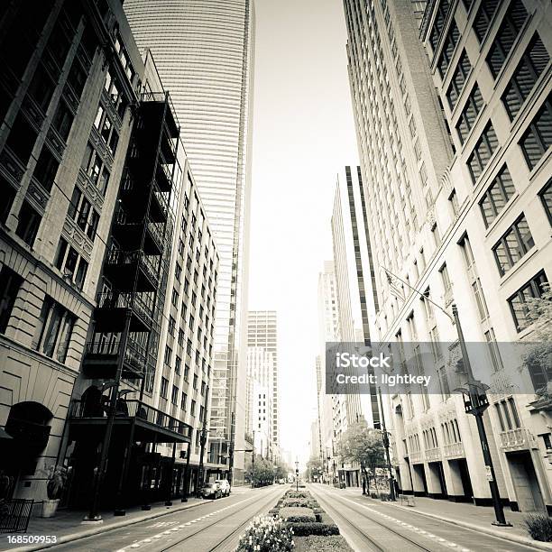 Of Houston Downtown - zdjęcia stockowe i więcej obrazów Houston - Stan Teksas - Houston - Stan Teksas, Czarno biały, Fotografika