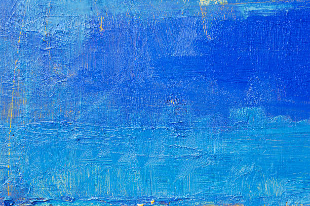 astratto dipinto sfondo blu arte. - oil painting fine art painting paintings abstract foto e immagini stock