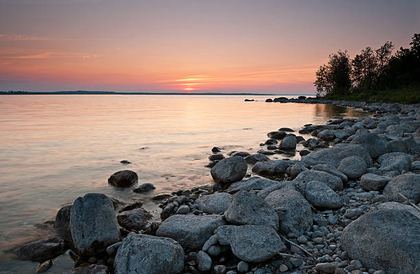 istock Rocky Beach Sunset in Cold Lake Alberta Canada 168511063