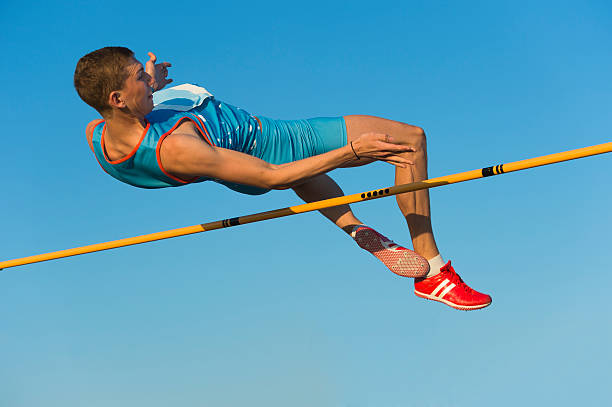 salto em altura de concorrência - high jump fotos - fotografias e filmes do acervo