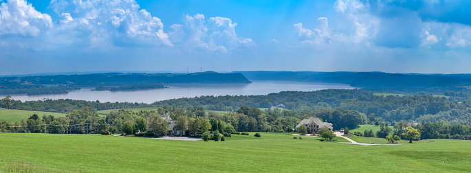 Susquehanna River panorama from High Point Park in York County, Pennsylvania on September 9, 2011. The Great Flood of 2011.