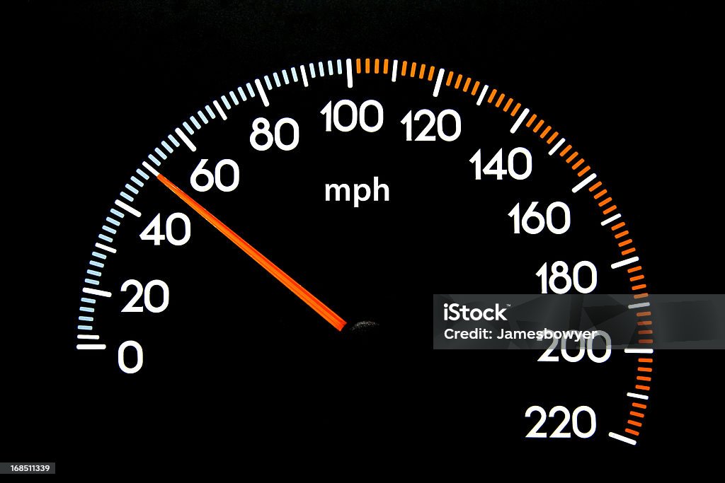Tachometer 50 km/h - Lizenzfrei Auto Stock-Foto