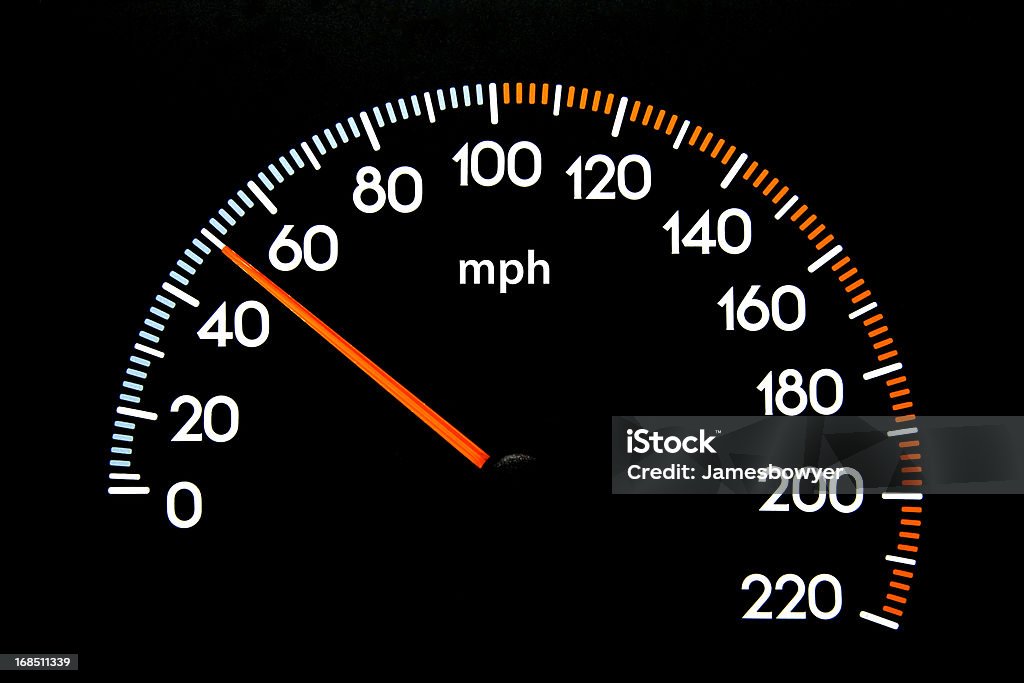 Contachilometri 50 mph - Foto stock royalty-free di Automobile