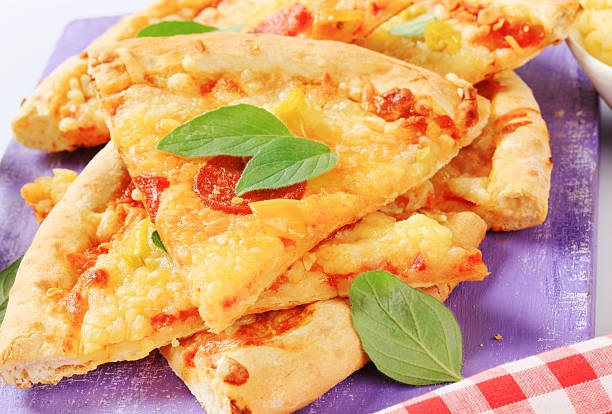 istock Slices of salami pizza 168511499