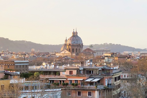 view of st pauls cathedral in florence italy, photo as a background, digital image