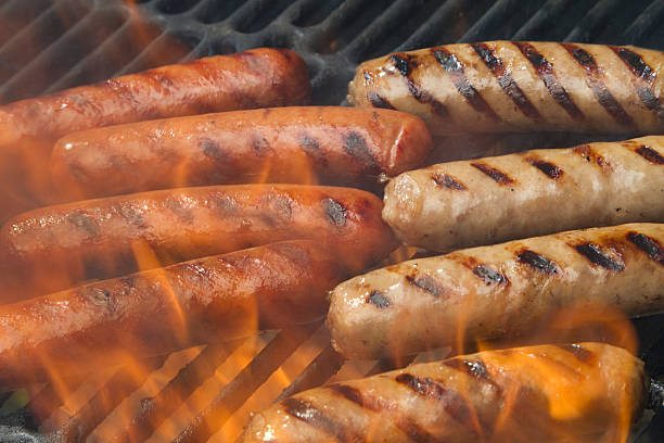 Flaming hotdogs