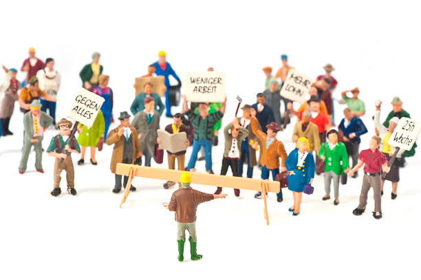 Stoppage Little people striking strike protest action stock pictures, royalty-free photos & images