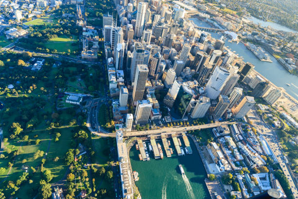 istock Sydney downtown - aerial view 168517800