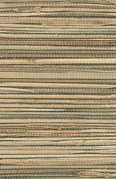 fundo de esteira de bambu - seam macro rough striped imagens e fotografias de stock