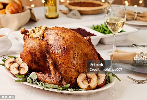 Cena Del Día De Acción De Gracias Foto de stock y más banco de imágenes de Pavo - Carne blanca - Pavo - Carne blanca, Día de Acción de Gracias, Cena