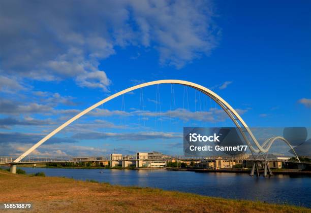 The Infinity Bridge In Stocktonontees England Stock Photo - Download Image Now - Stockton-on-Tees, Arch - Architectural Feature, Architecture