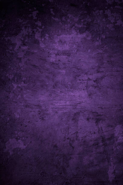 Deep Purple Abstract Pattern Grunge Layered Background Of Muslin & Concrete. texture of dirty cotton fabric stock pictures, royalty-free photos & images