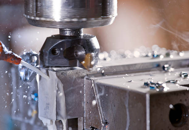 istock Close-up of a CNC milling machine cutting steel 168522254