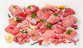 Raw meat assortment