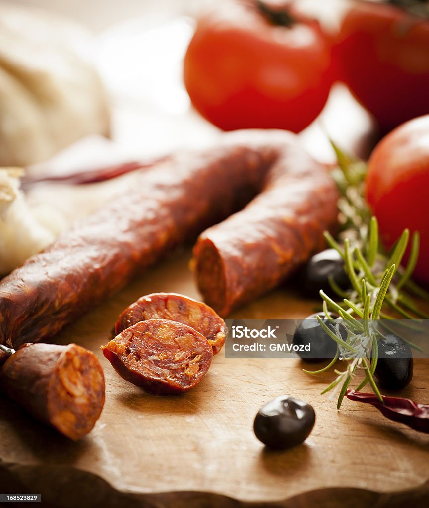 Spanische Appetithäppchen - Lizenzfrei Chorizo Stock-Foto