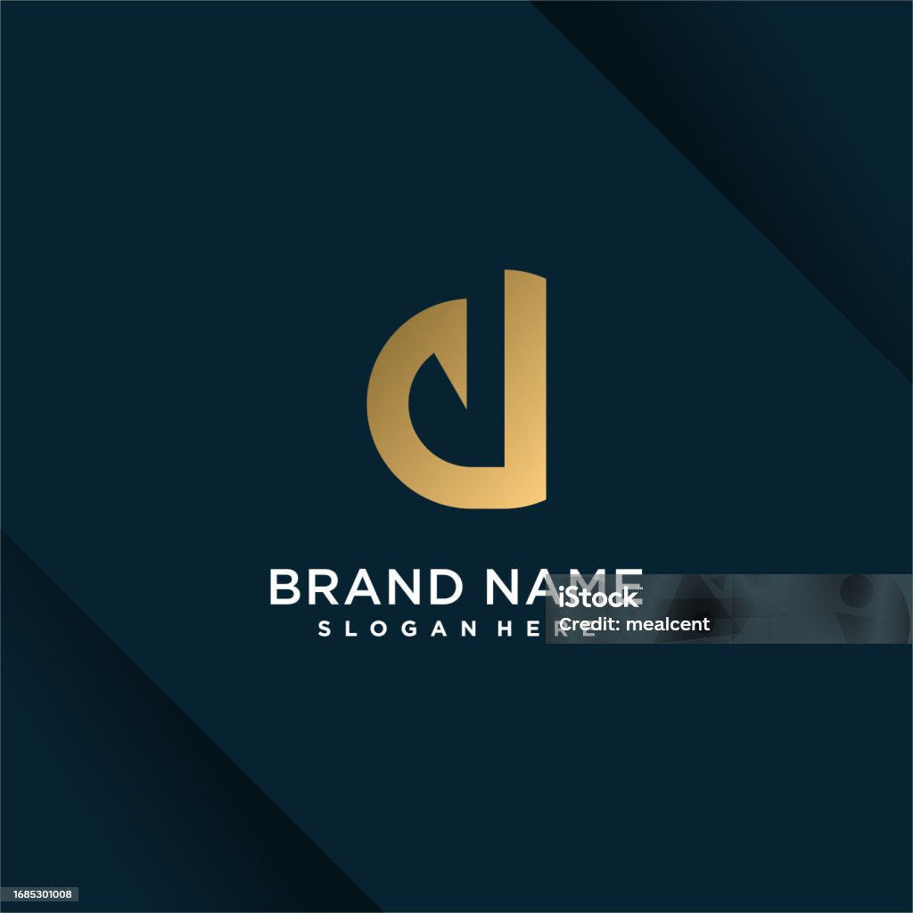 Letter D Design Vector With Modern Creative Style Concept Stock