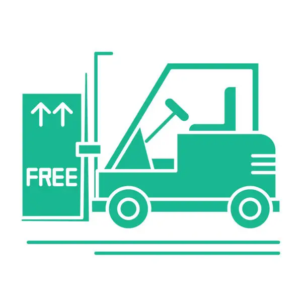 Vector illustration of Logistics Shipping Icon - Forklift