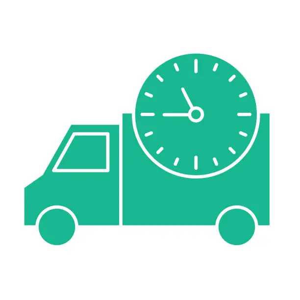 Vector illustration of Logistics Shipping Icon - Fast Vehicle