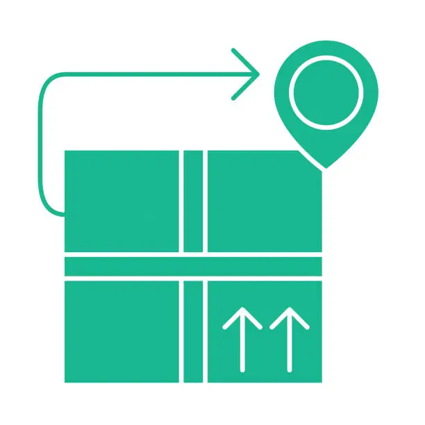 Vector illustration of Logistics Shipping Icon - Shipping Box