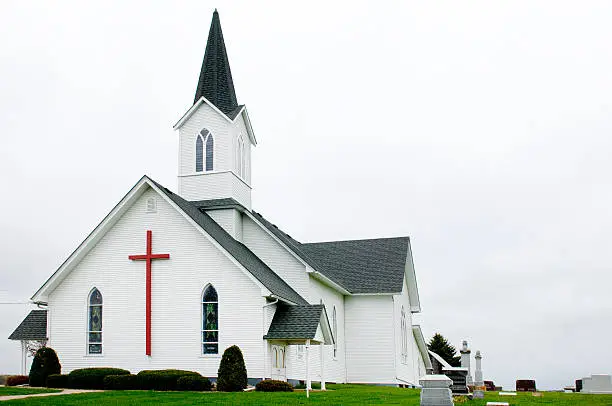 A country church in rural Wisconsin.