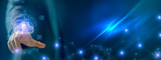 istock Global Internet connection. Business global internet connection application technology and digital marketing, Financial and banking, Digital link tech, big data. 1685411807