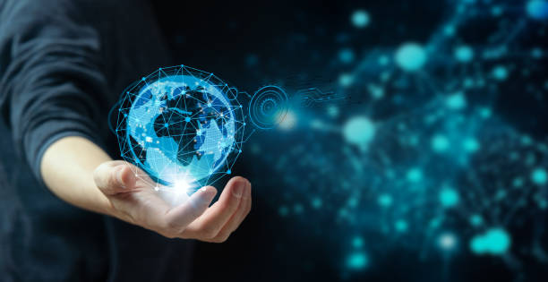 istock Businessman hand show of digital data network transformation for next generation technology on cyberspace, Internet network and digital software development, Algorithm, Metaverse and data science. 1685412220