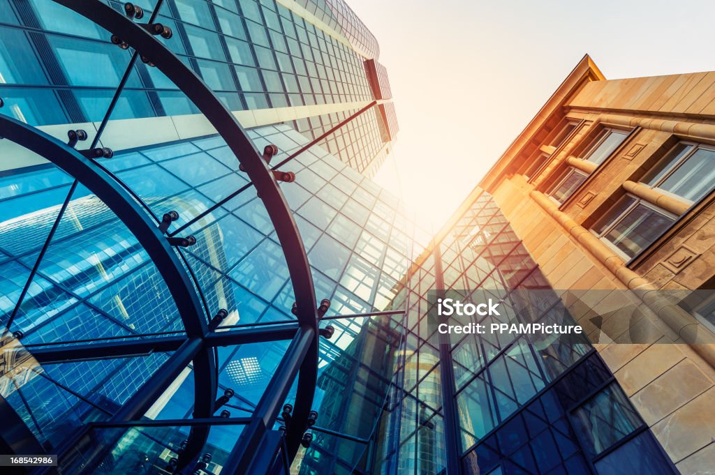 Futuristic office building Architecture Stock Photo