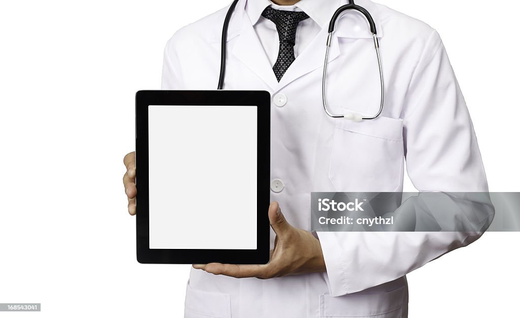 Medico con tavoletta digitale vuoto - Foto stock royalty-free di PC Ultramobile