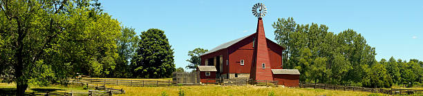 gospodarstwo panoramiczny - farm barn landscape ohio zdjęcia i obrazy z banku zdjęć