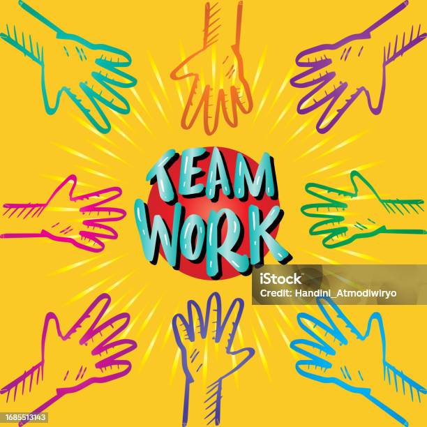 Teamwork Radoent Teamwork Words Text Teamwork Poster Stock Illustration - Download Image ...