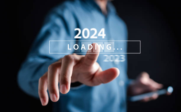 istock Loading progress from 2023 to 2024 to countdown merry christmas and happy new year, Planning and challenge strategy in new year 2024 Concept. 1685555747