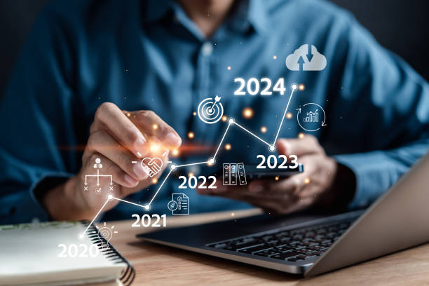 istock Loading progress from 2023 to 2024 to countdown merry christmas and happy new year, Planning and challenge strategy in new year 2024 Concept. 1685560445