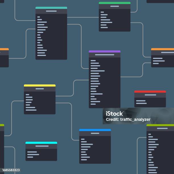 Sql Bacjground Sql Database Seamless Background Stock Illustration - Download Image ...