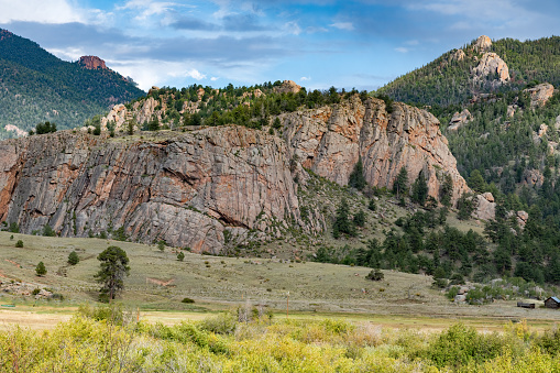 Beautiful rock formations in central Colorado in western USA of North America. Nearby cities are Denver and Colorado Springs, Colorado.