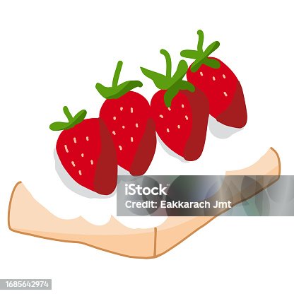 istock strawberry cake icon cartoon style 1685642974