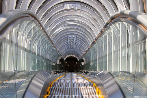 Interesting escalator at the Umeda Sky building in Osaka, Japan