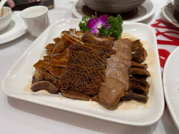 istock Cantonese Food Style, Marinated Meat Platter, Marinated platter (Lo Mei platter) with marinated beef tripe, pig ears, pork tongues and duck tongues, traditional Chinese cuisine food 1685762783
